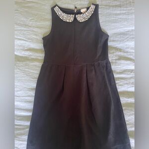 Crewcuts Black Sleeveless A-Line Dress with Peter Pan Collar